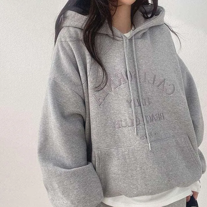 Casual Lettered Hoodie