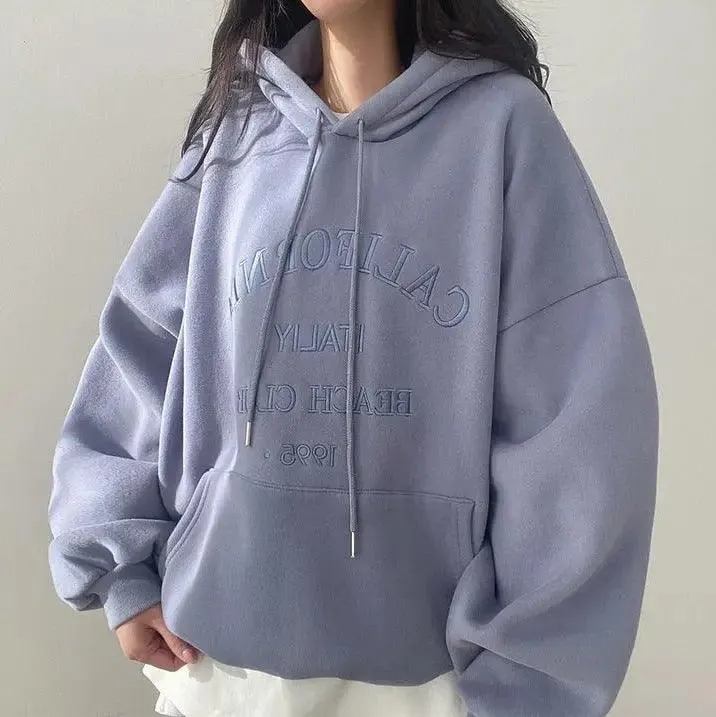 Casual Lettered Hoodie