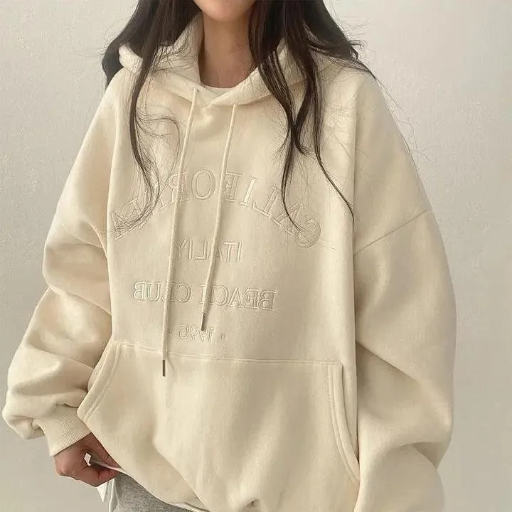 Casual Lettered Hoodie