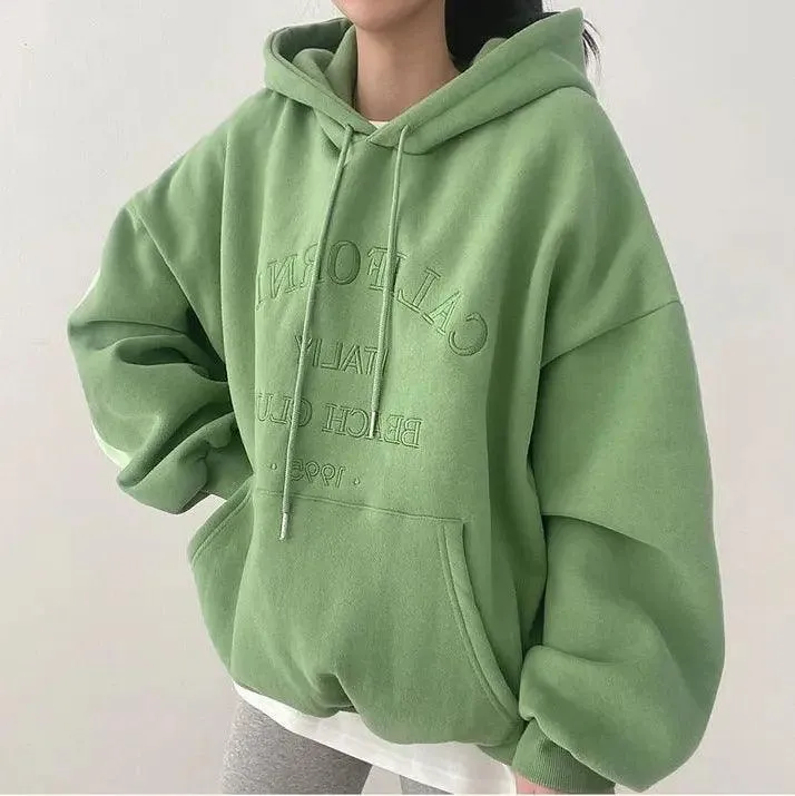 Casual Lettered Hoodie