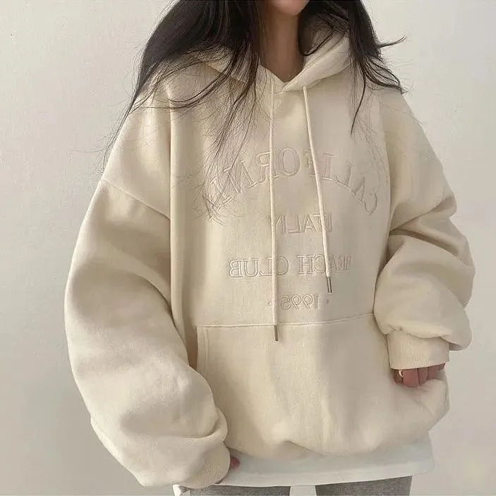 Casual Lettered Hoodie