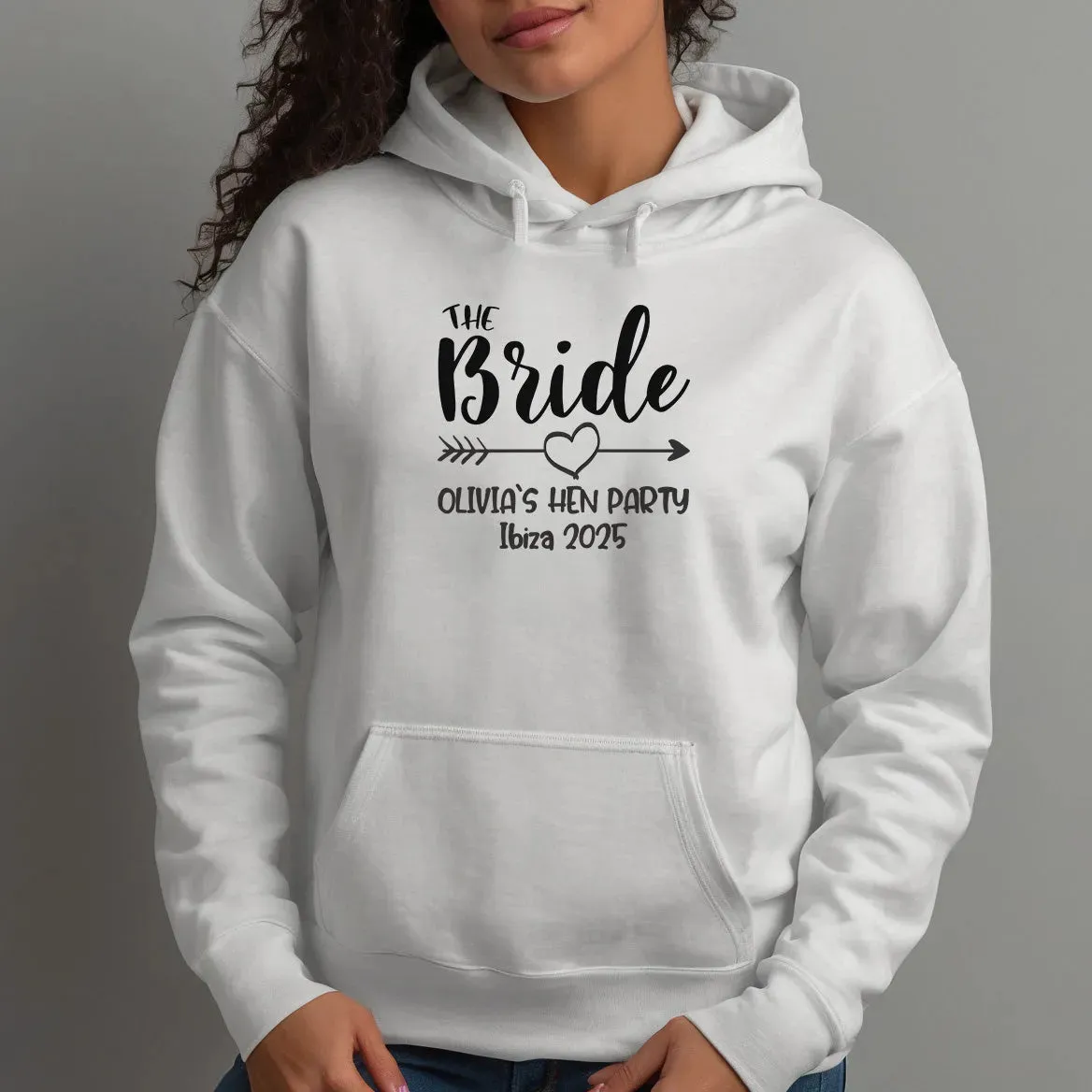 Custom Hen Do Rose Gold Hoodie - Bride & Bridesmaids - Personalised Hoodie