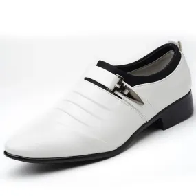 Men's Casual Vegan Leather Wedding Shoes with Buckle | Perfect for All Seasons