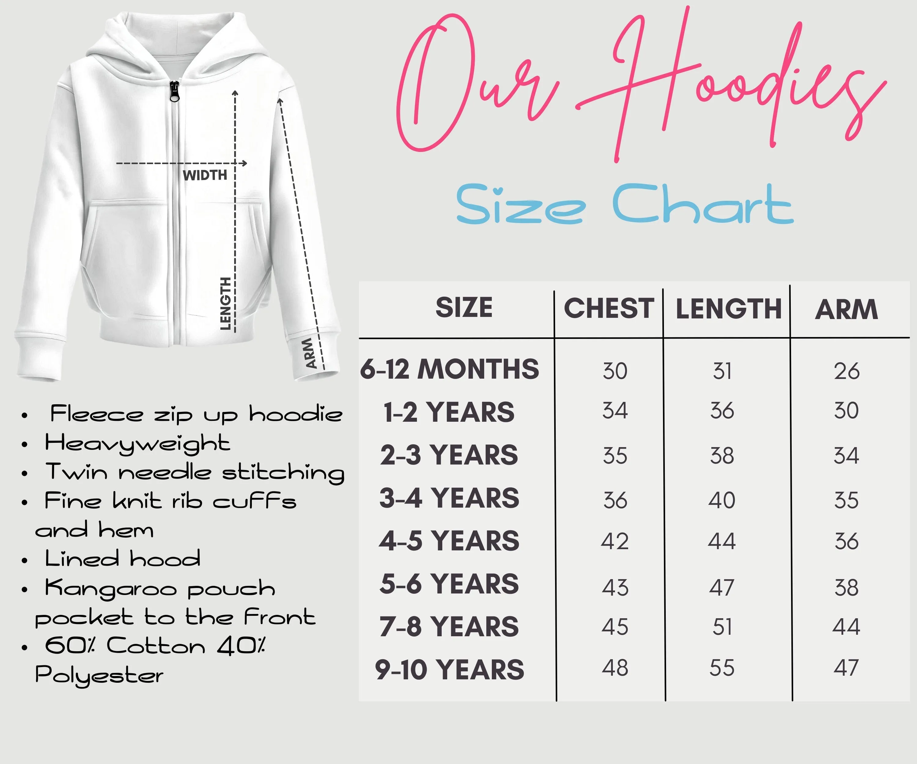 Personalised Girls Thomas Tank Engine Zip-up Hoodie with Back Print  - any name and number