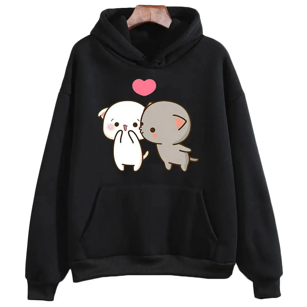 Printed Pocket Drawstring Hoodie